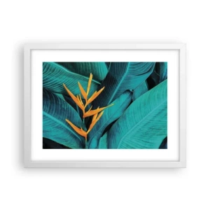 Pôster em moldura branca - Flor do Éden - 40x30 cm