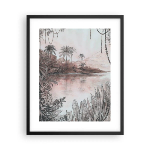 Pôster com moldura preta - Diário de um explorador do século 19 - 40x50 cm