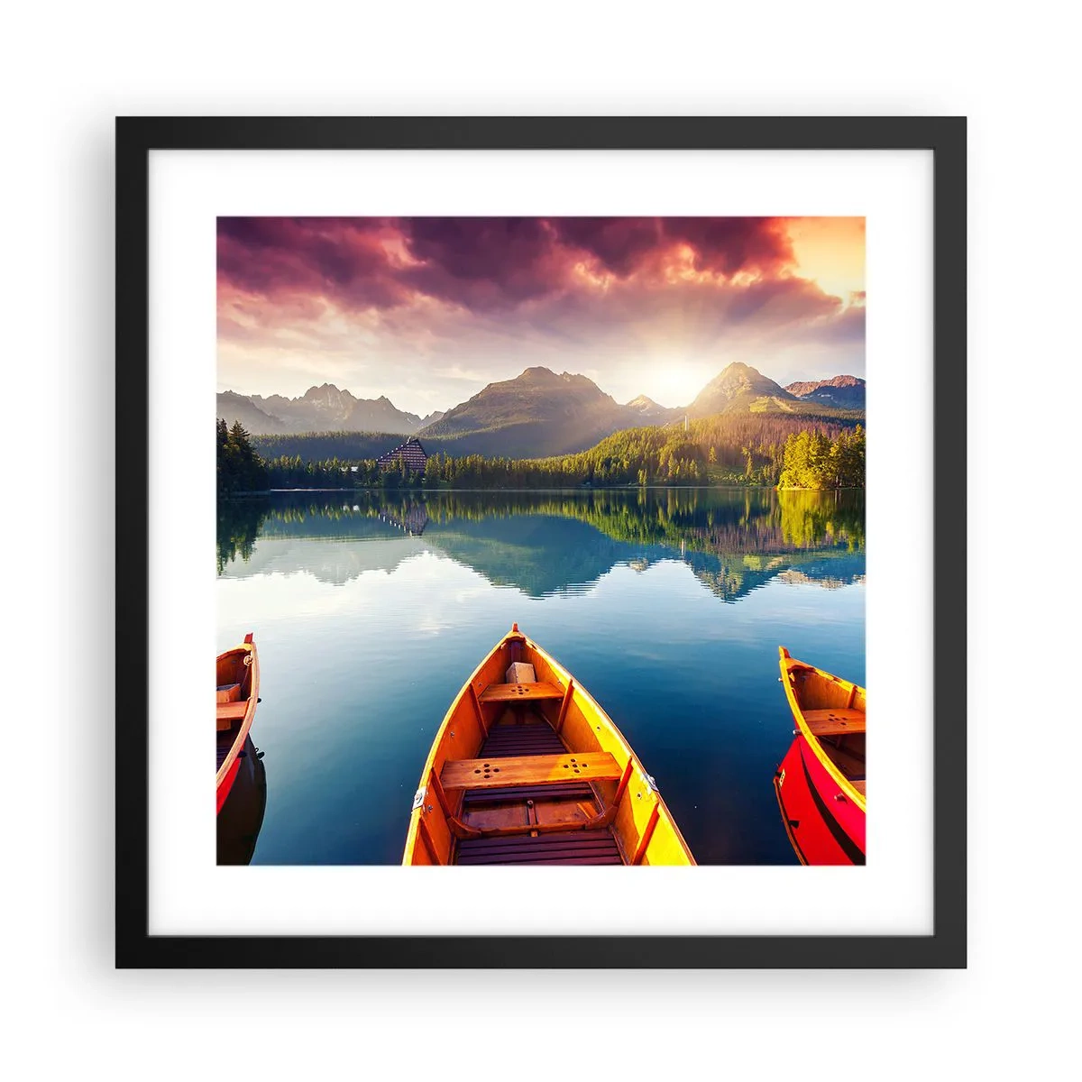 Pôster com moldura preta - Nada contra a natureza - 40x40 cm