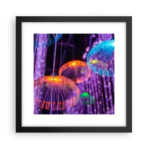 Pôster com moldura preta - Fonte de luz - 30x30 cm