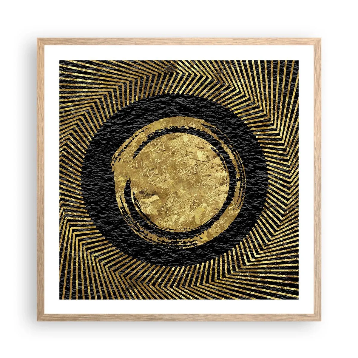 Pôster com moldura de carvalho claro - Composição glamourosa - 60x60 cm