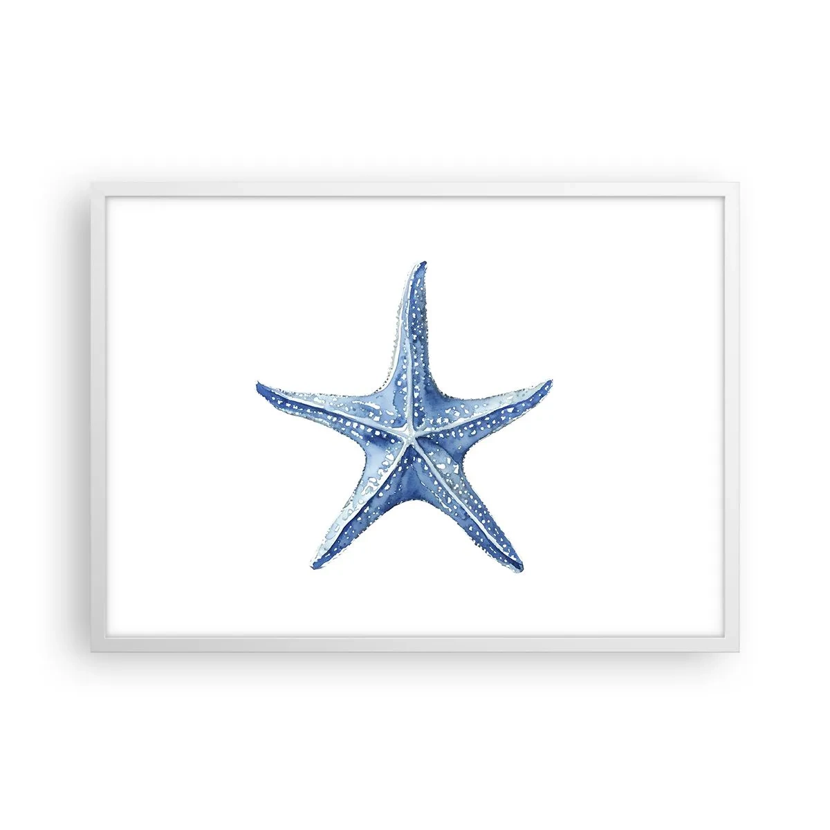 Pôster em moldura branca - Estrela do mar - 70x50 cm