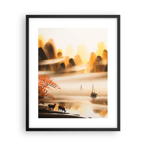 Pôster com moldura preta - Além do Extremo Oriente - 40x50 cm
