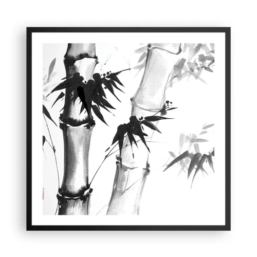 Pôster com moldura preta - Foco no Oriente - 60x60 cm