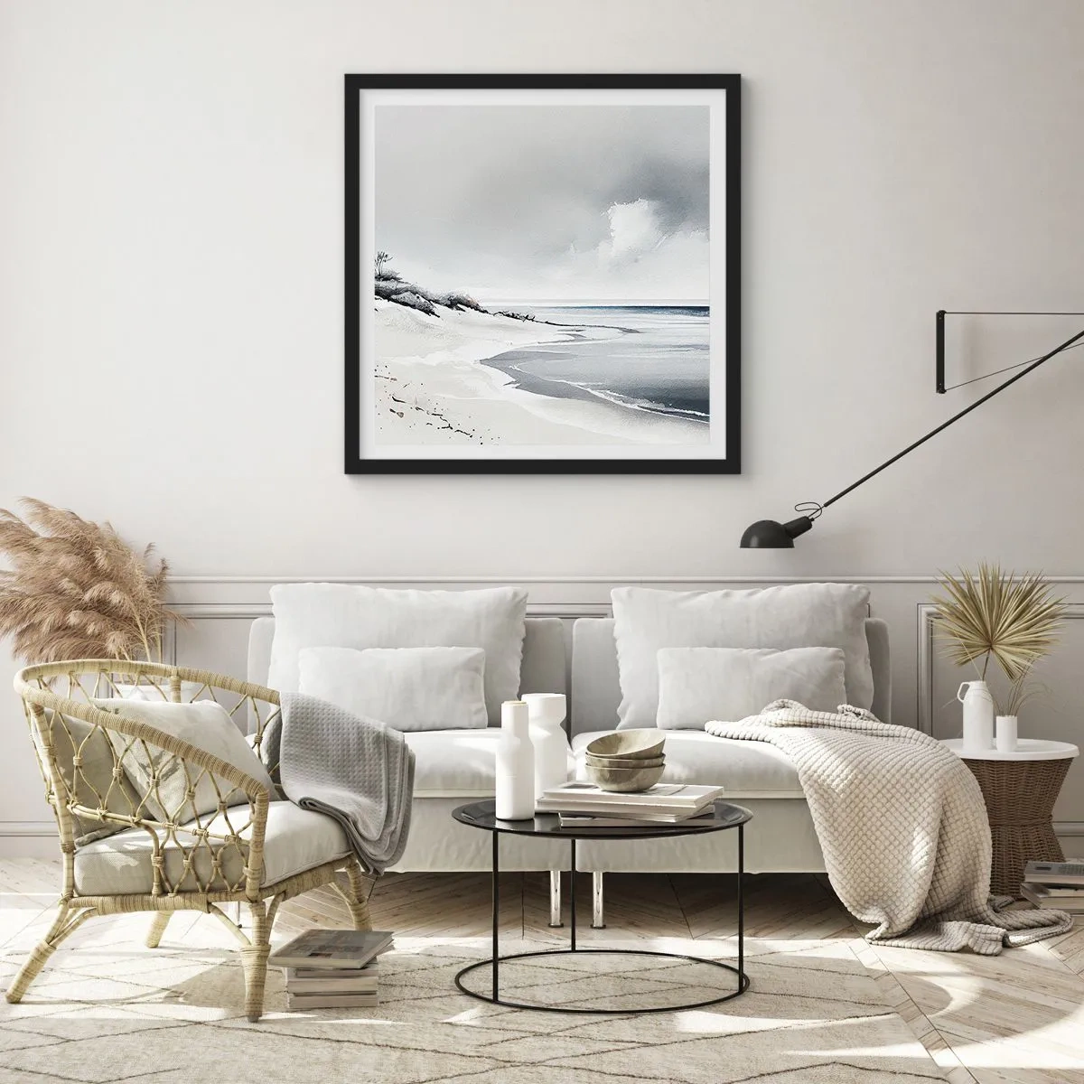 Pôster com moldura preta - Juntos para sempre - 30x30 cm