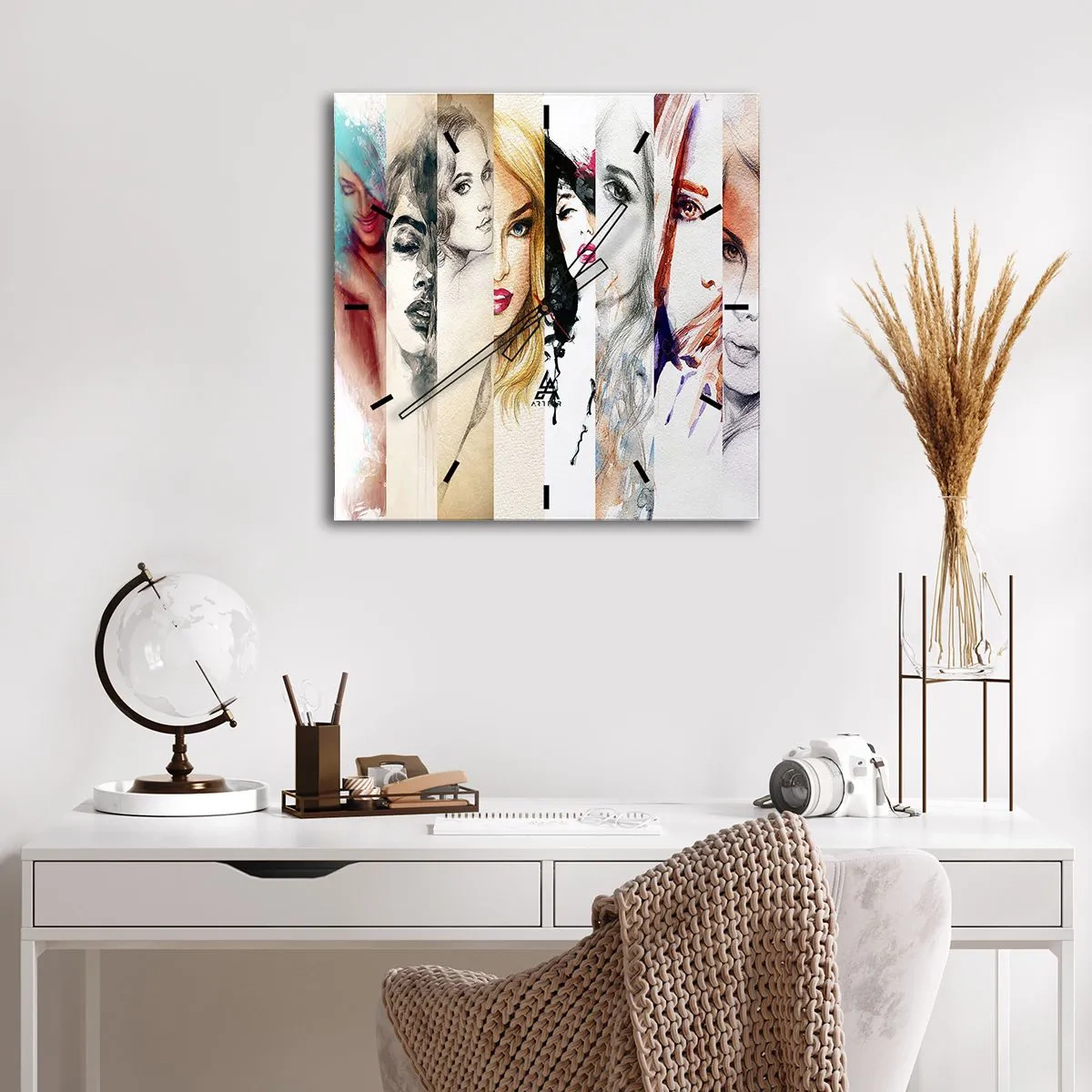 Relógio de parede - Relógio em vidro - Sempre VOCÊ - 40x40 cm