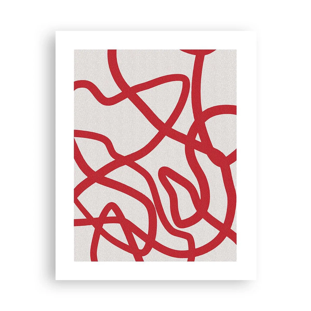 Pôster - Vermelho em branco - 40x50 cm
