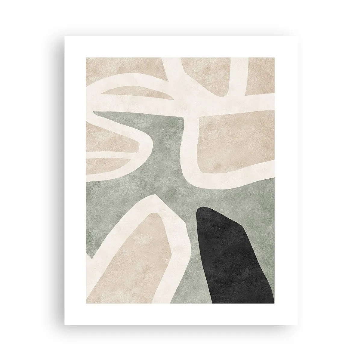 Pôster - Composição com motivo preto - 40x50 cm