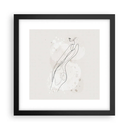 Pôster com moldura preta - Errar o olhar - 30x30 cm