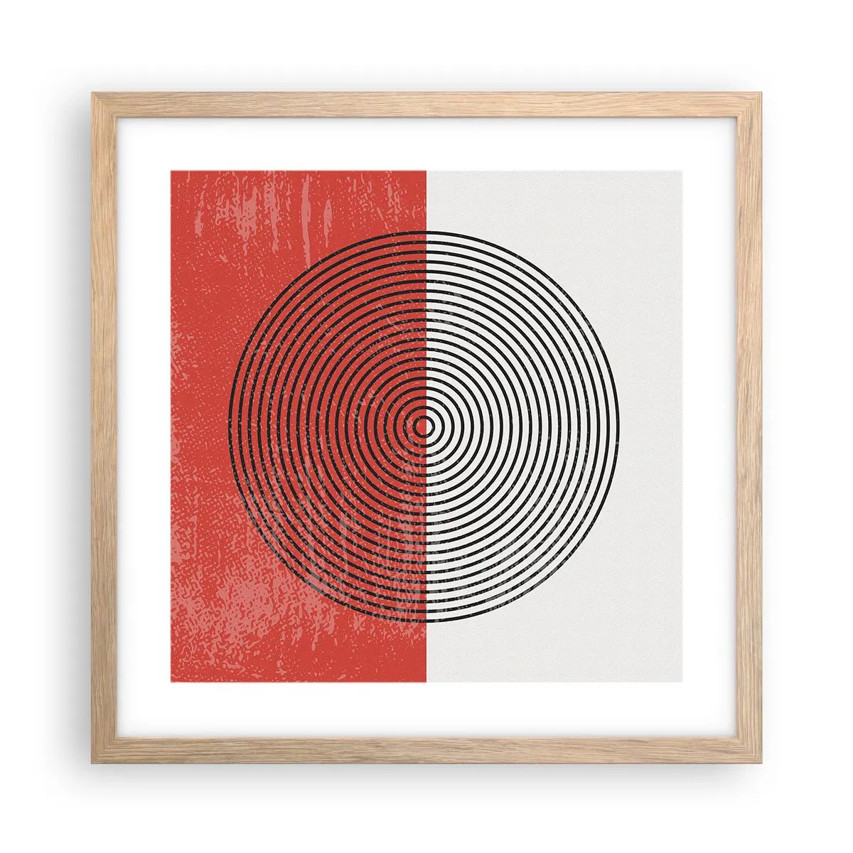 Pôster com moldura de carvalho claro - Direto ao ponto - 40x40 cm