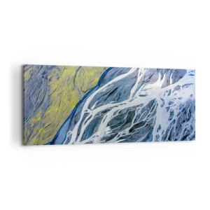 Quadro em tela - Pinturas rupestres da natureza - 100x40 cm