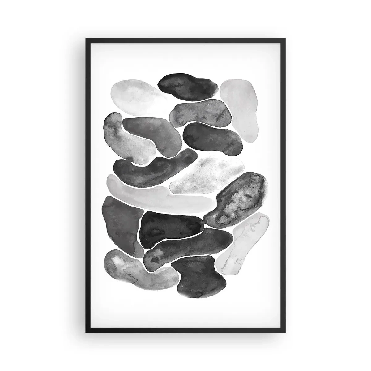 Pôster com moldura preta - Abstração rochosa - 61x91 cm