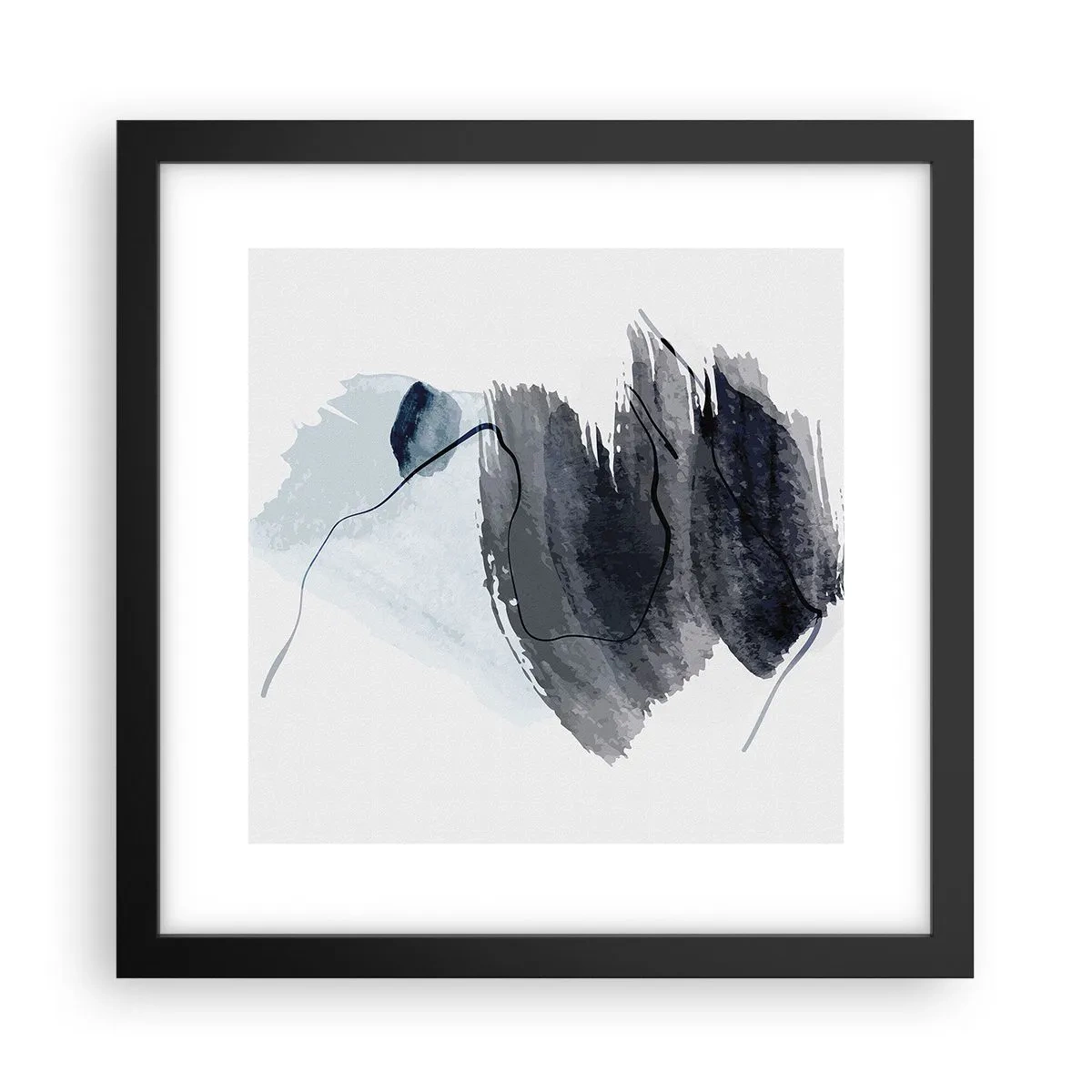 Pôster com moldura preta - Intensidade e movimento - 30x30 cm