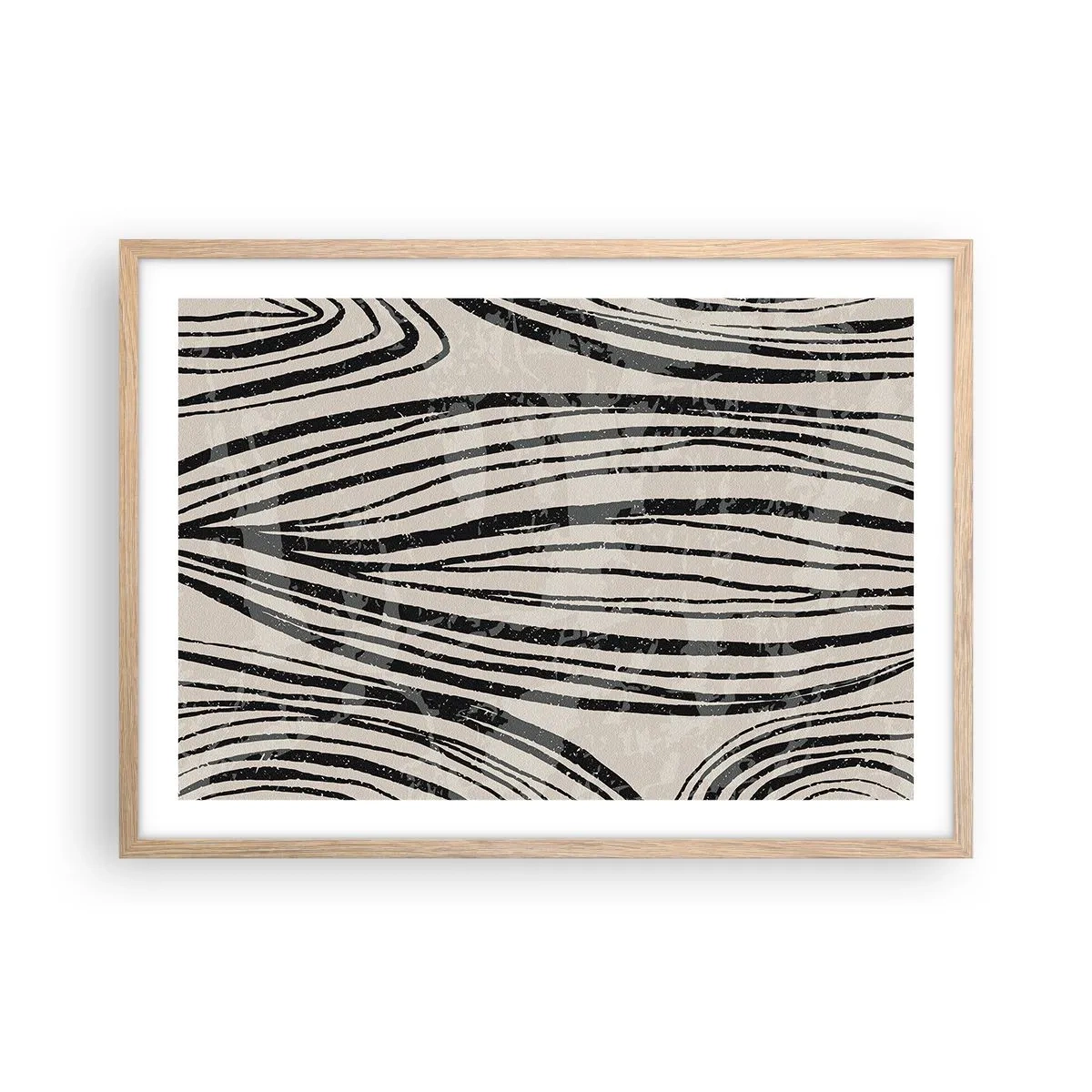 Pôster com moldura de carvalho claro - Piscina em linha - 70x50 cm