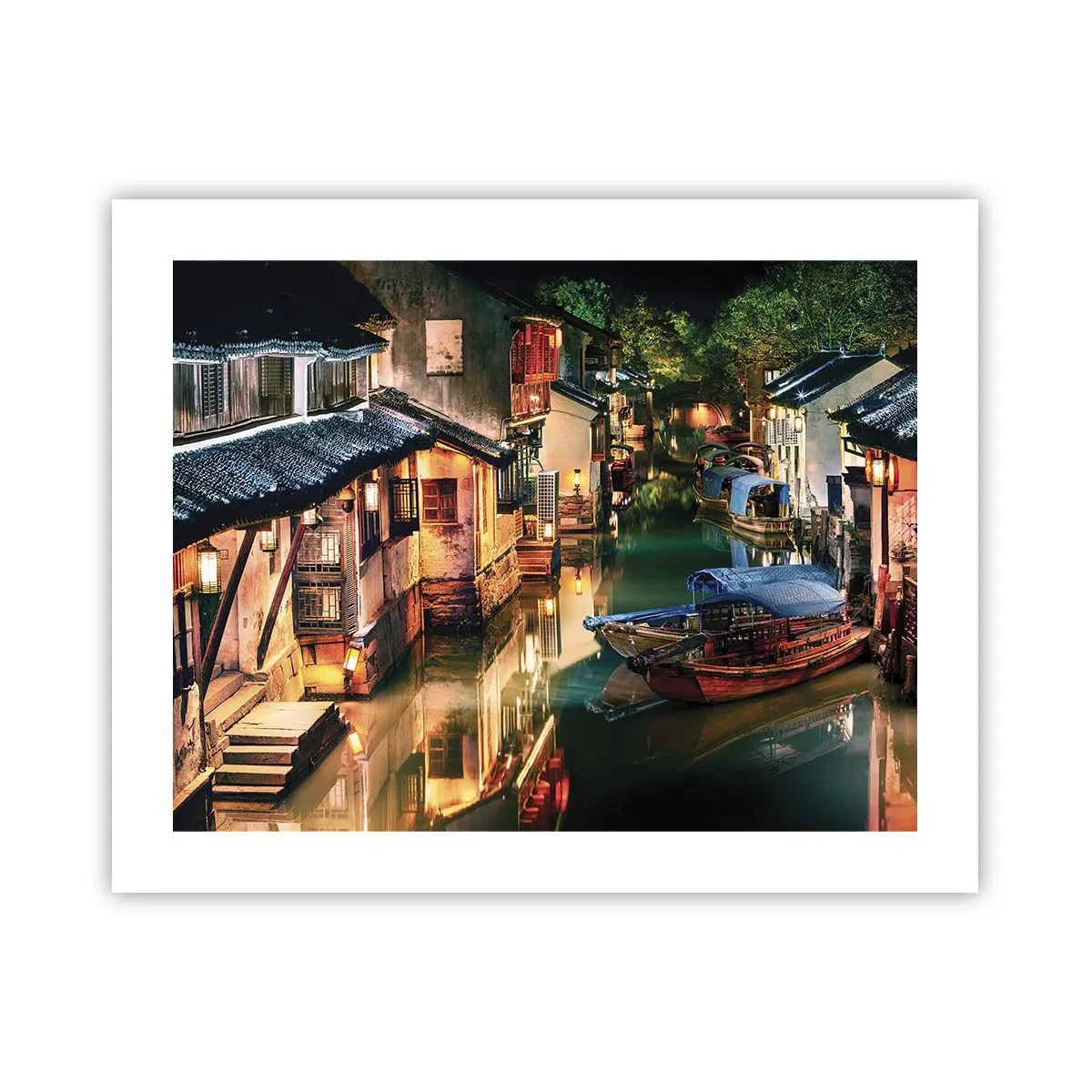Pôster - Uma noite em uma rua chinesa - 50x40 cm