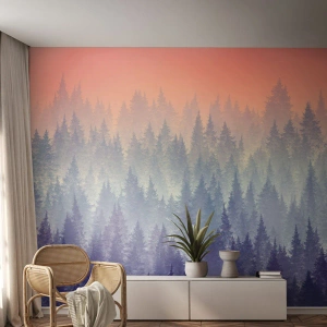 Papel de Parede Premium Canvas - Alto, mais alto, para o céu - Abstração, Floresta, Pedaço - 350x256 cm