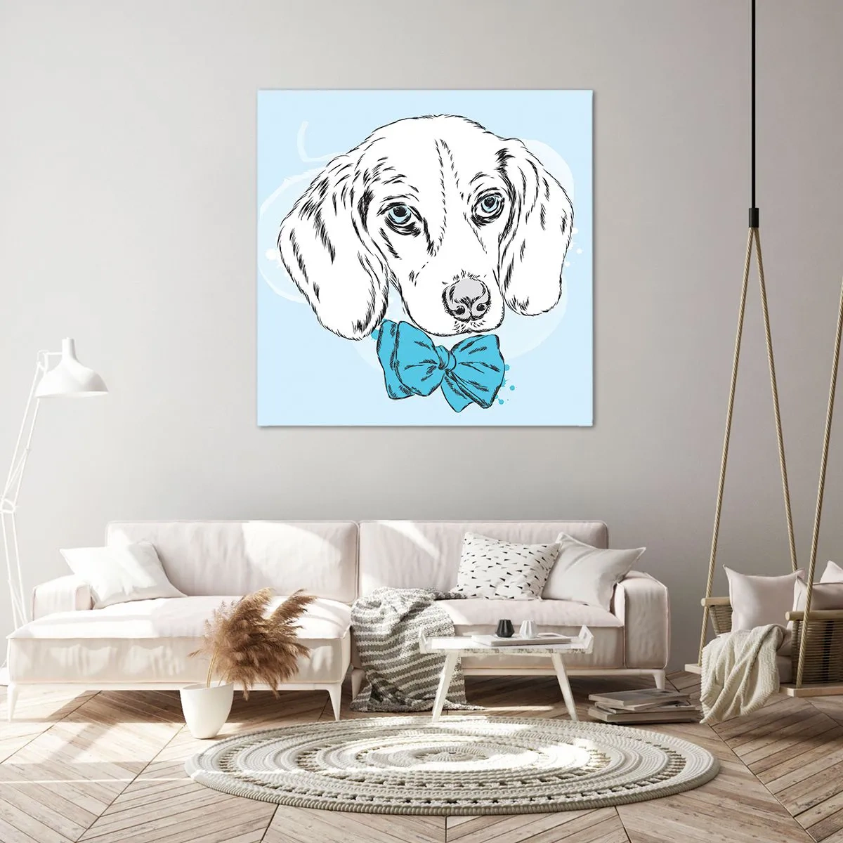 Quadro em tela - Elegância canina - 30x30 cm