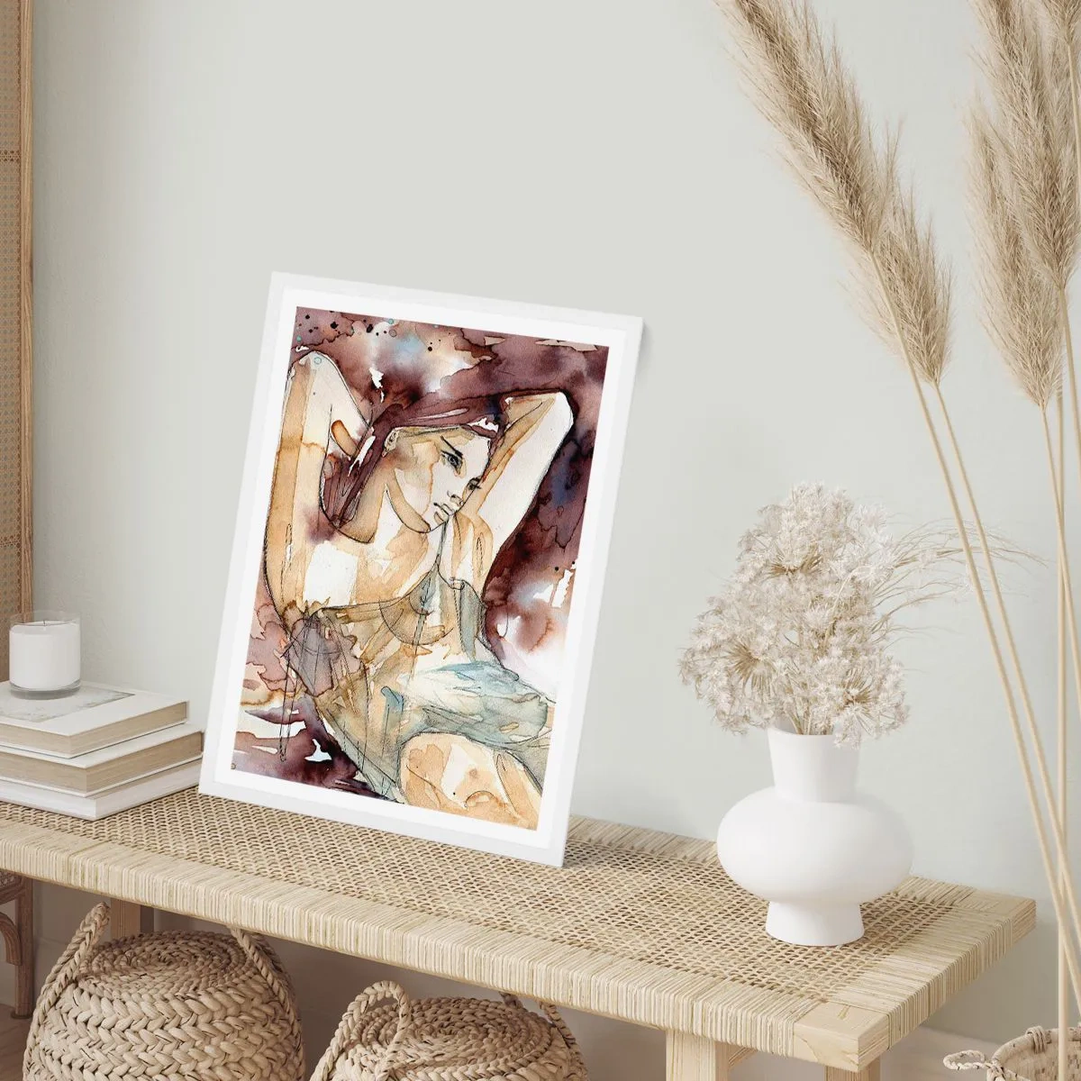 Pôster em moldura branca - Em lilás - 50x70 cm