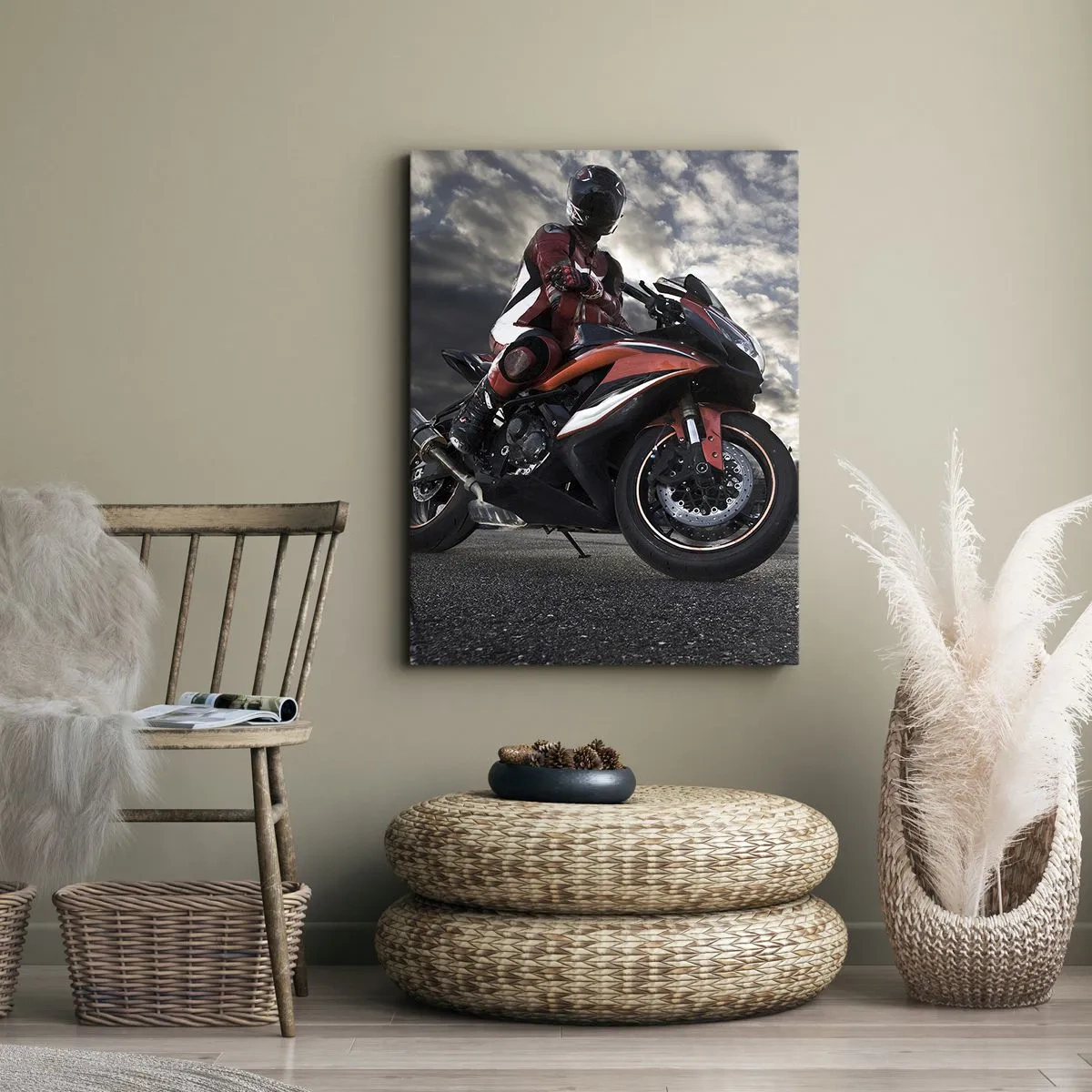 Quadro em tela - Cavaleiro das Trevas - 45x80 cm
