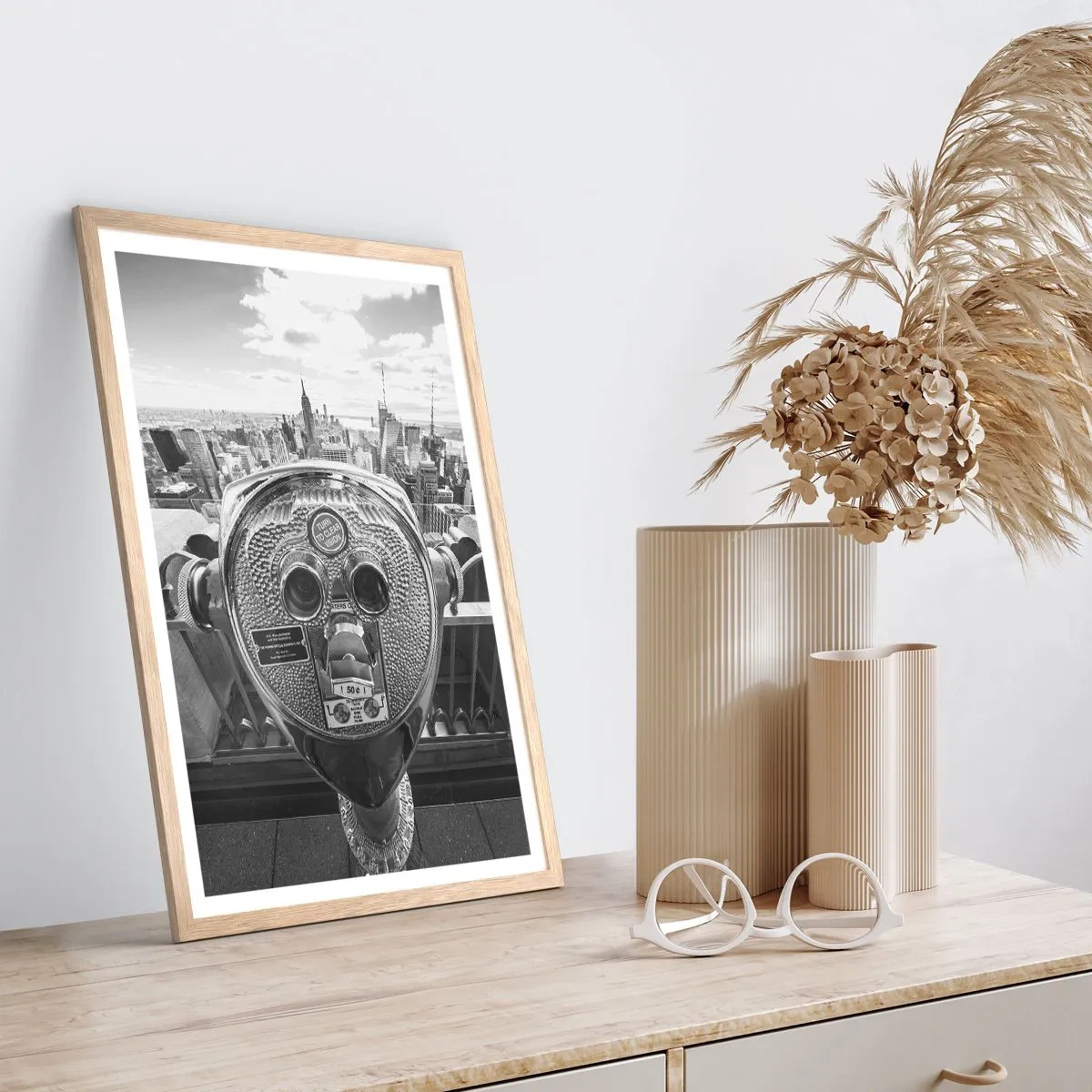 Pôster com moldura de carvalho claro - A cidade das cidades - 70x100 cm
