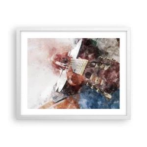 Pôster em moldura branca - E o que acha? - 50x40 cm