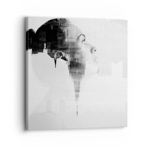 Quadro em tela - Em ambos os lados do vidro - 30x30 cm