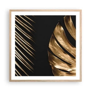 Pôster com moldura de carvalho claro - Diferentes e igualmente caros - 60x60 cm
