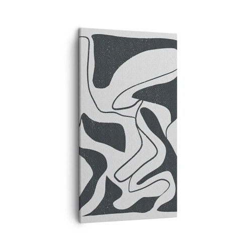 Quadro em tela - Labirinto abstrato divertido - 45x80 cm