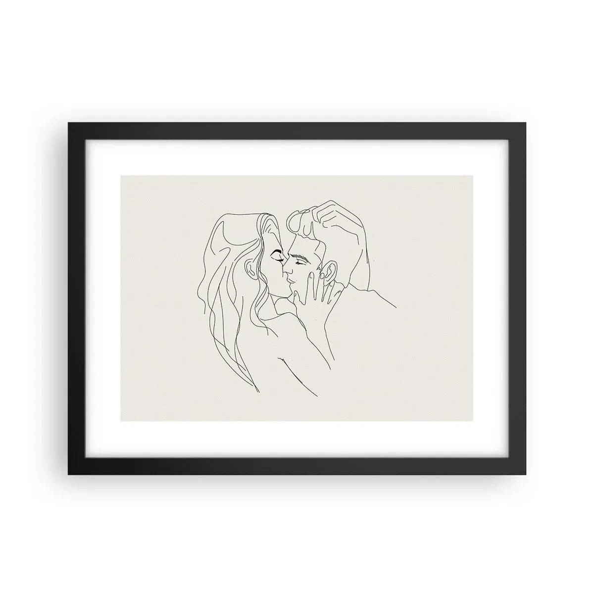 Pôster com moldura preta - Emaranhados pelo sentimento - 40x30 cm
