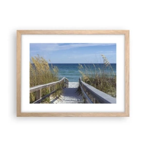 Pôster com moldura de carvalho claro - Ao sol, ao vento - 40x30 cm