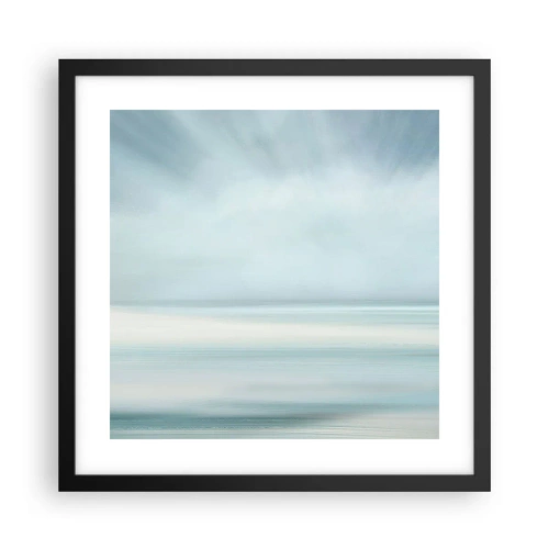 Pôster com moldura preta - Paz ao horizonte - 40x40 cm