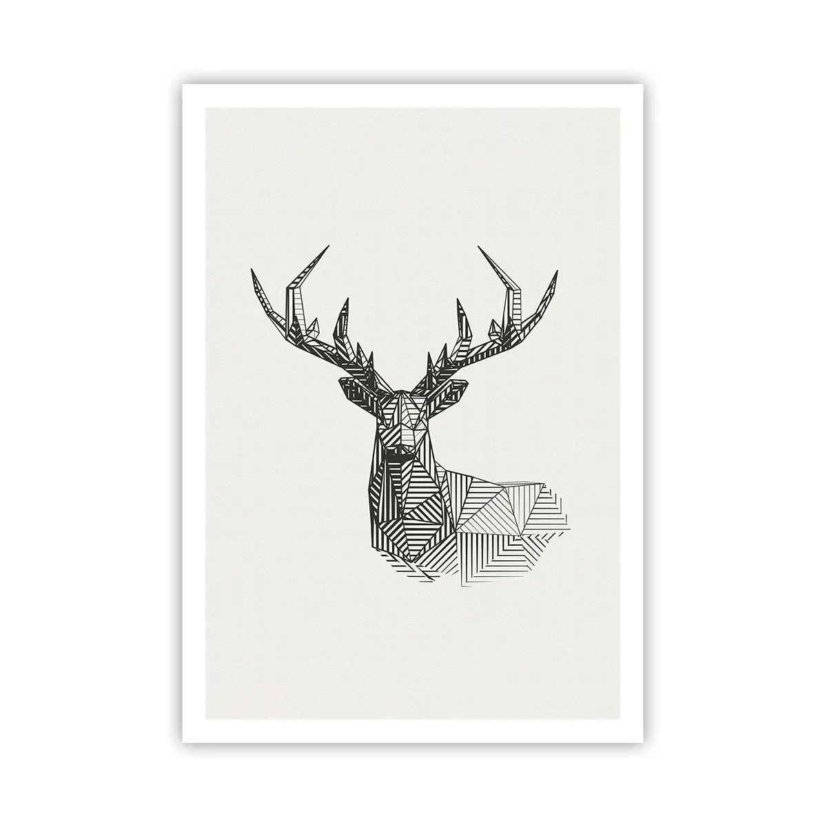 Pôster - Veado em estilo cubista - 70x100 cm