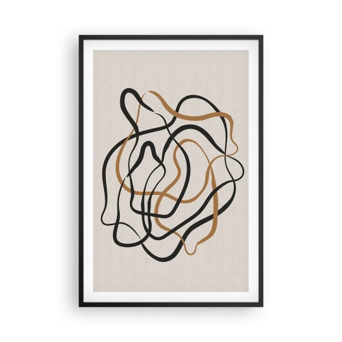 Pôster com moldura preta - Tudo deu errado - 61x91 cm