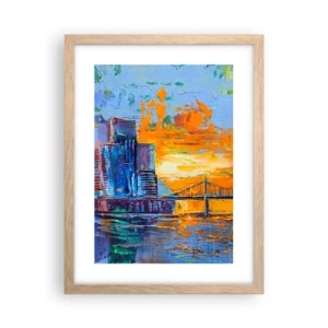 Pôster com moldura de carvalho claro - Cultura e natureza - 30x40 cm