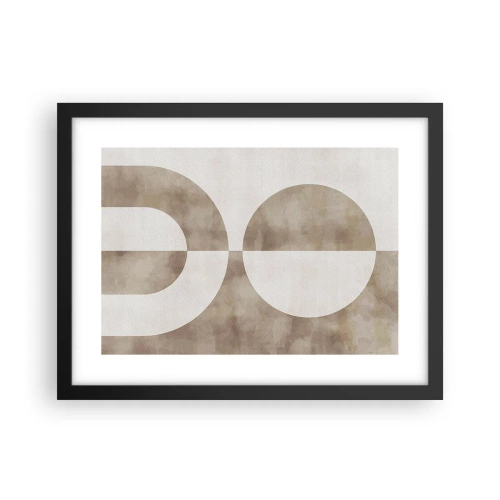 Pôster com moldura preta - Semelhanças e diferenças - 40x30 cm