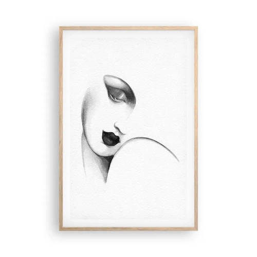 Pôster com moldura de carvalho claro - No estilo de Łempicka - 61x91 cm