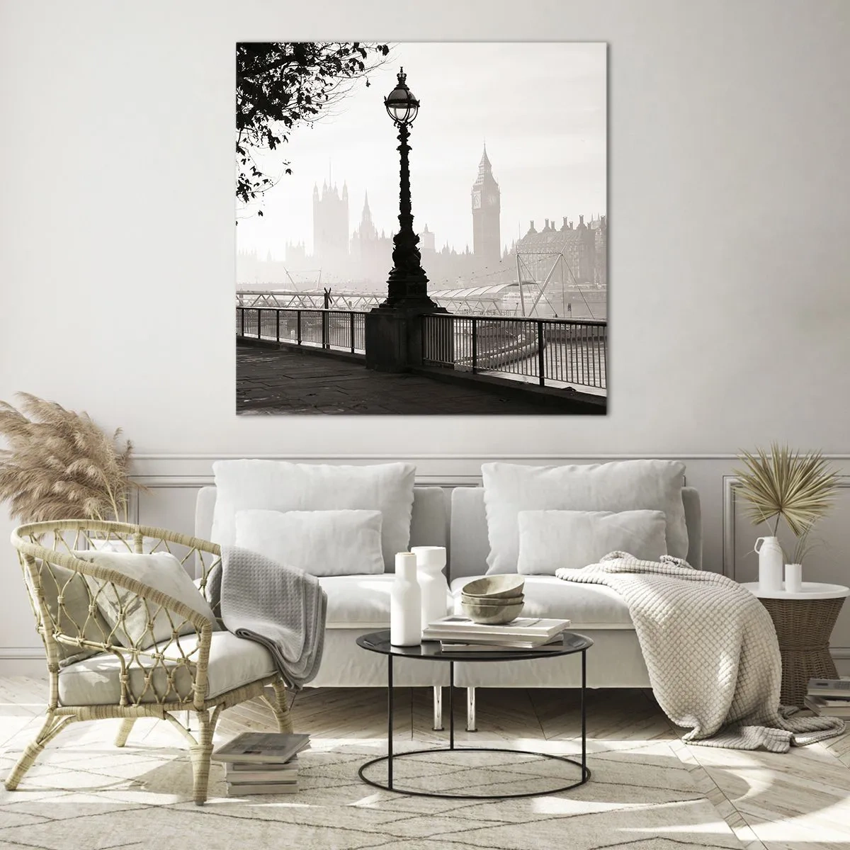 Quadro em vidro - Manhã Londrina - 50x50 cm