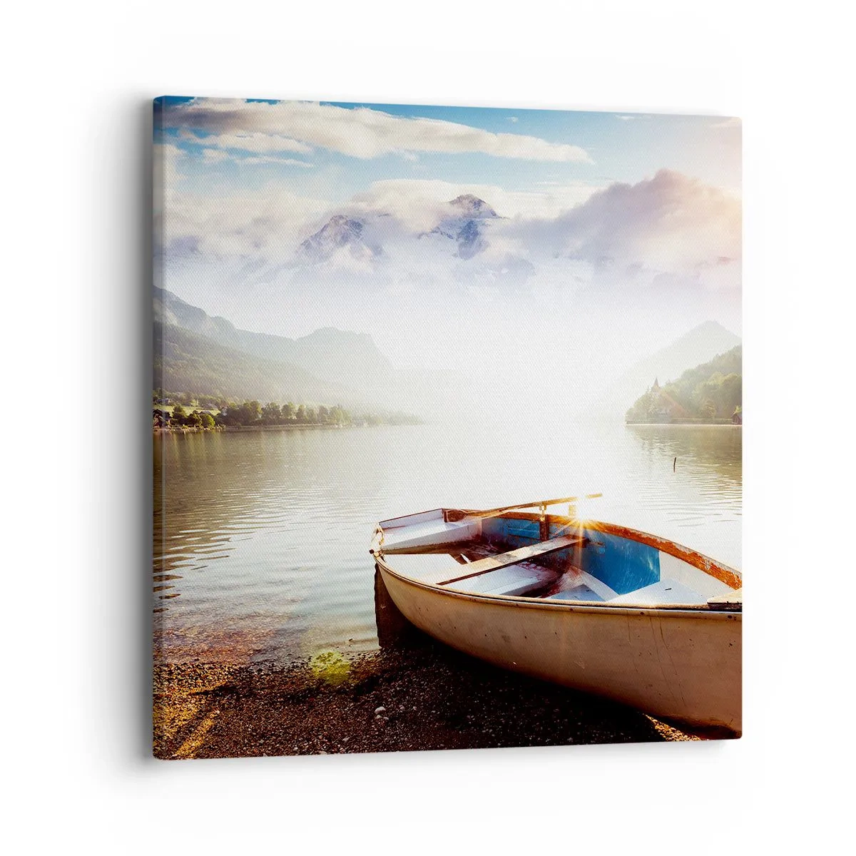 Quadro em tela - Sobre águas grandes e límpidas - 40x40 cm