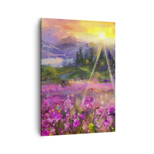 Quadro em tela - No vale sob os cuidados do sol - 50x70 cm