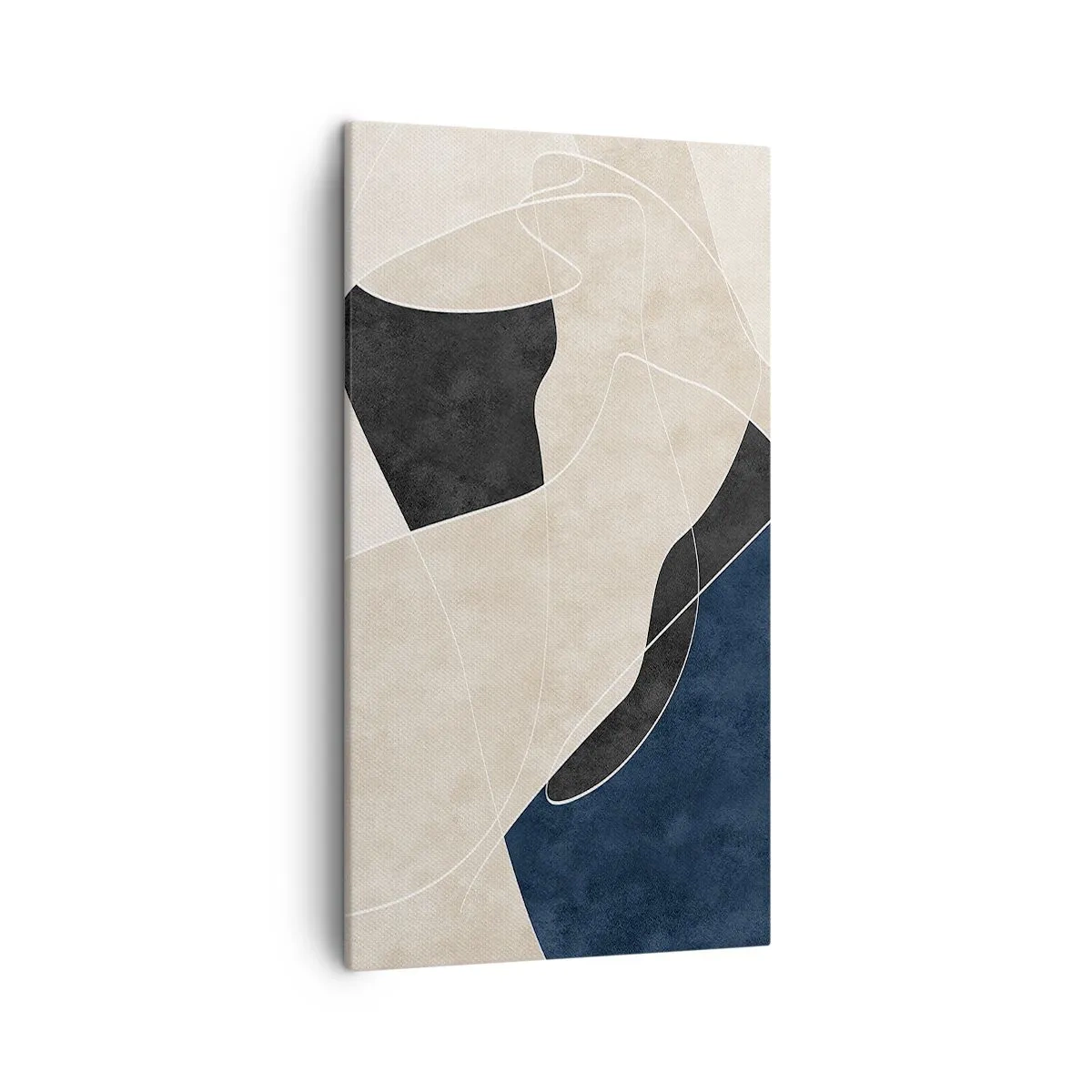 Quadro em tela - Composição abstrata – contraste de cores - 45x80 cm