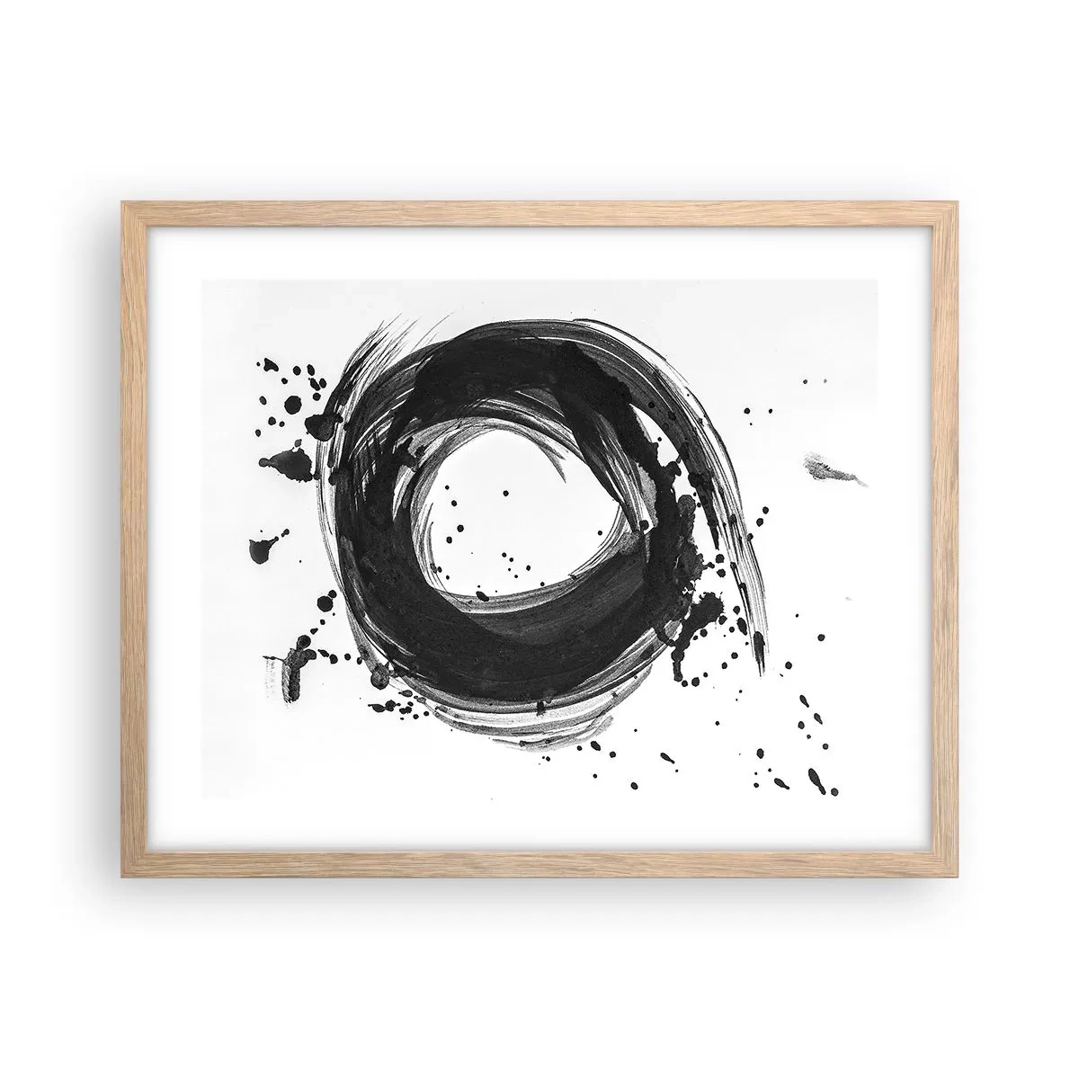 Pôster com moldura de carvalho claro - O vórtice da criação - 50x40 cm