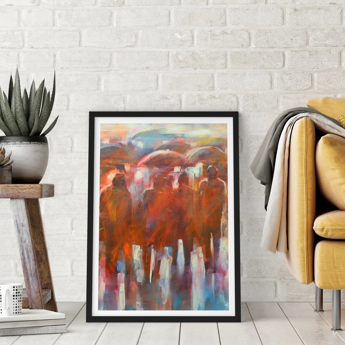 Pôster com moldura preta - Iguais na chuva e no nevoeiro - 30x40 cm