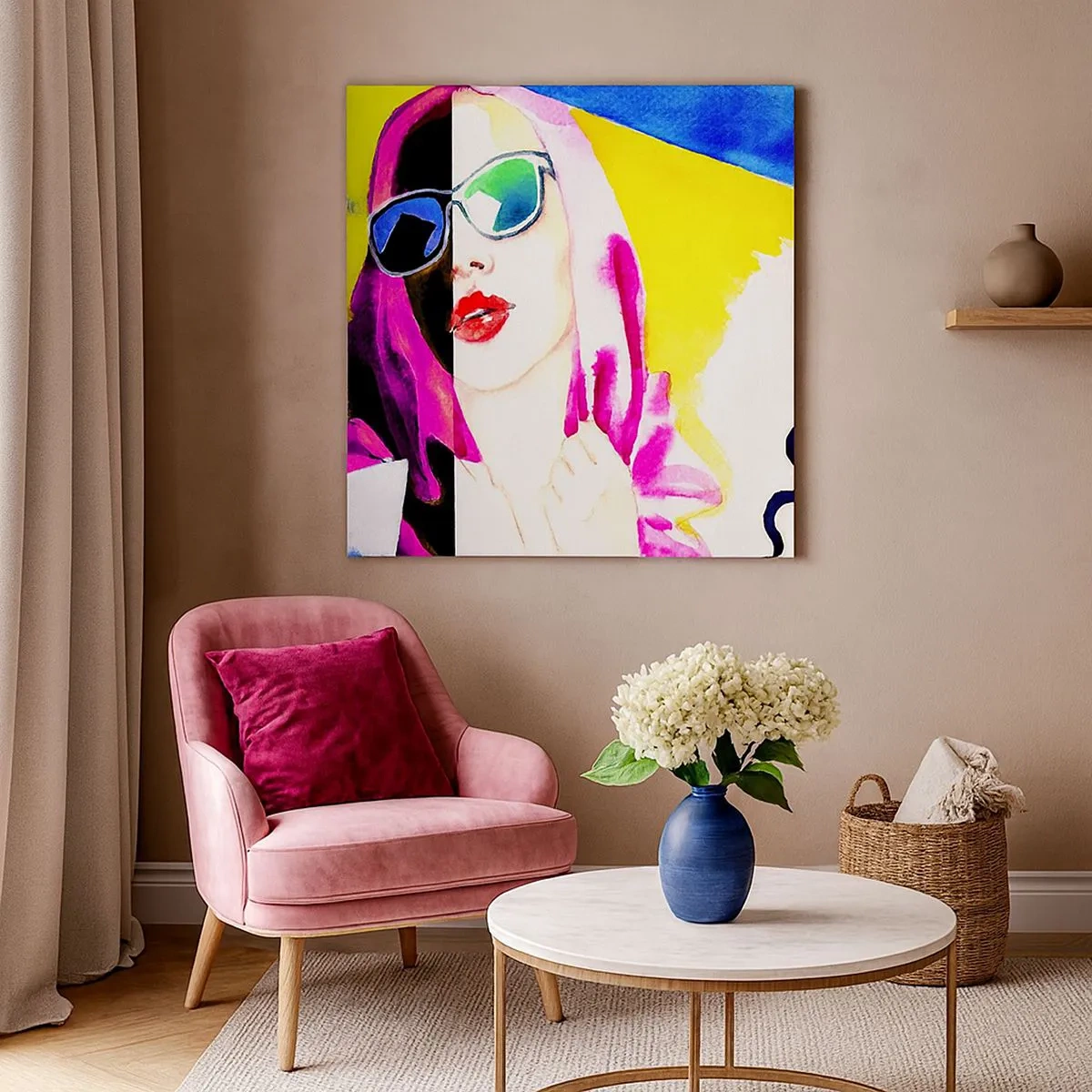 Quadro em tela - Eu não sou branca e não sou preta - 30x30 cm