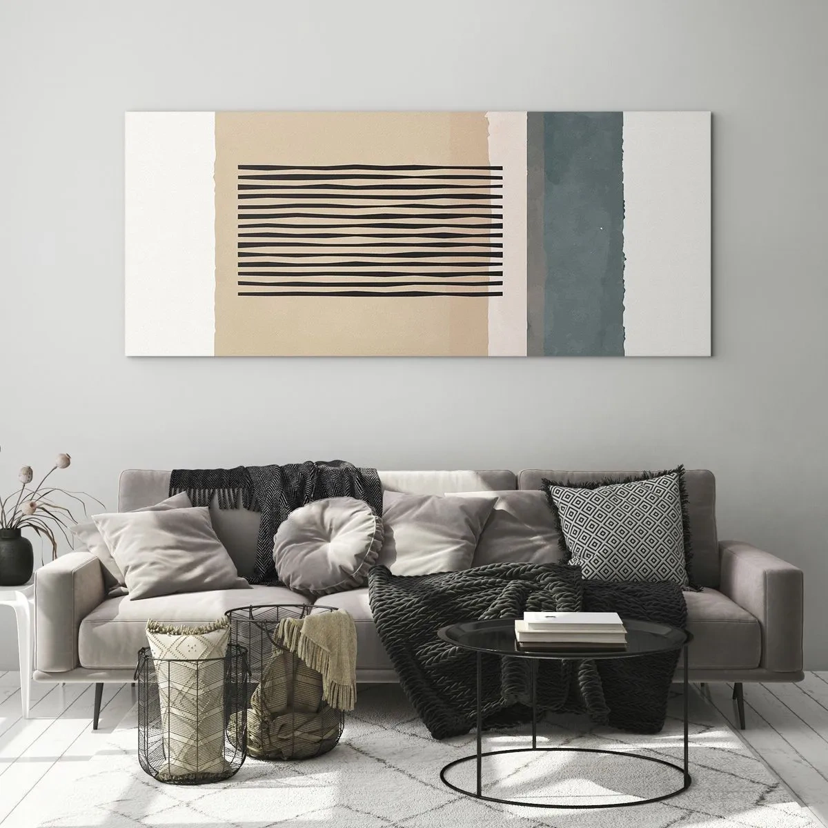 Quadro em vidro - Está tudo bem - 90x30 cm