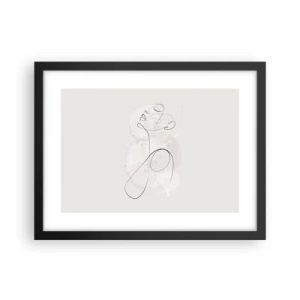 Pôster com moldura preta - O espiral de beleza - 40x30 cm