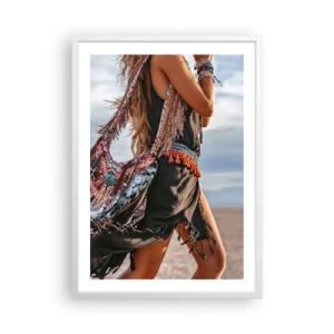 Pôster em moldura branca - Namorada do Xamã - 50x70 cm