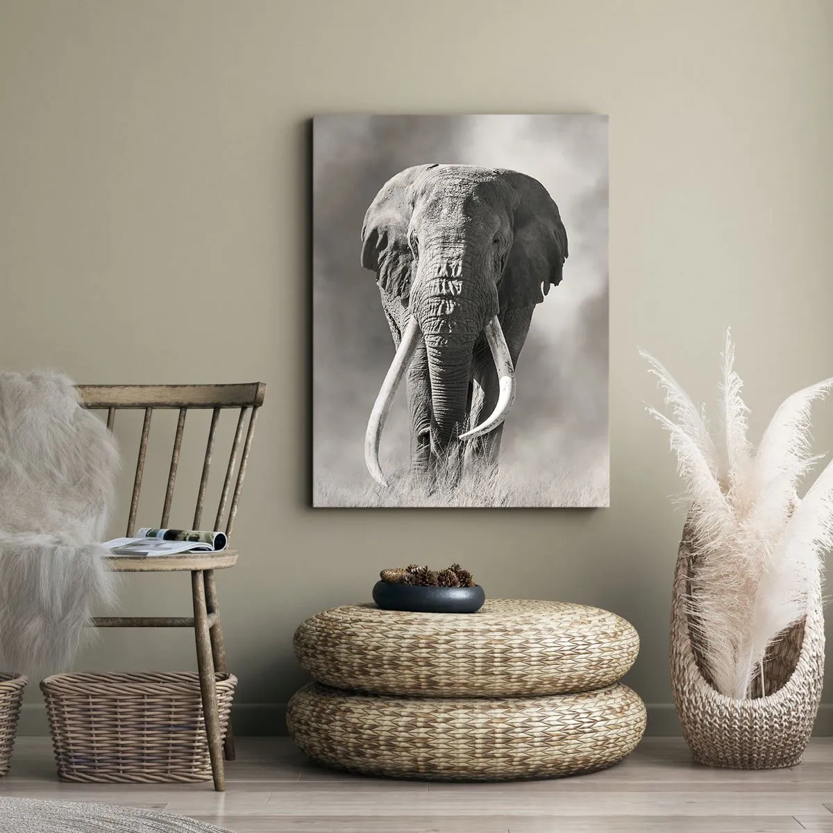 Quadro em tela - Patriarca africano - 50x70 cm