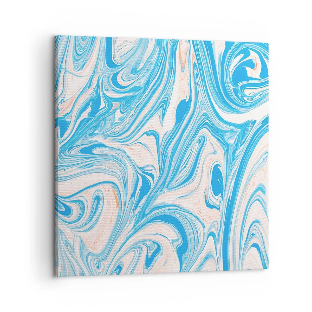 Quadro em tela - Derramado em turquesa - 50x50 cm