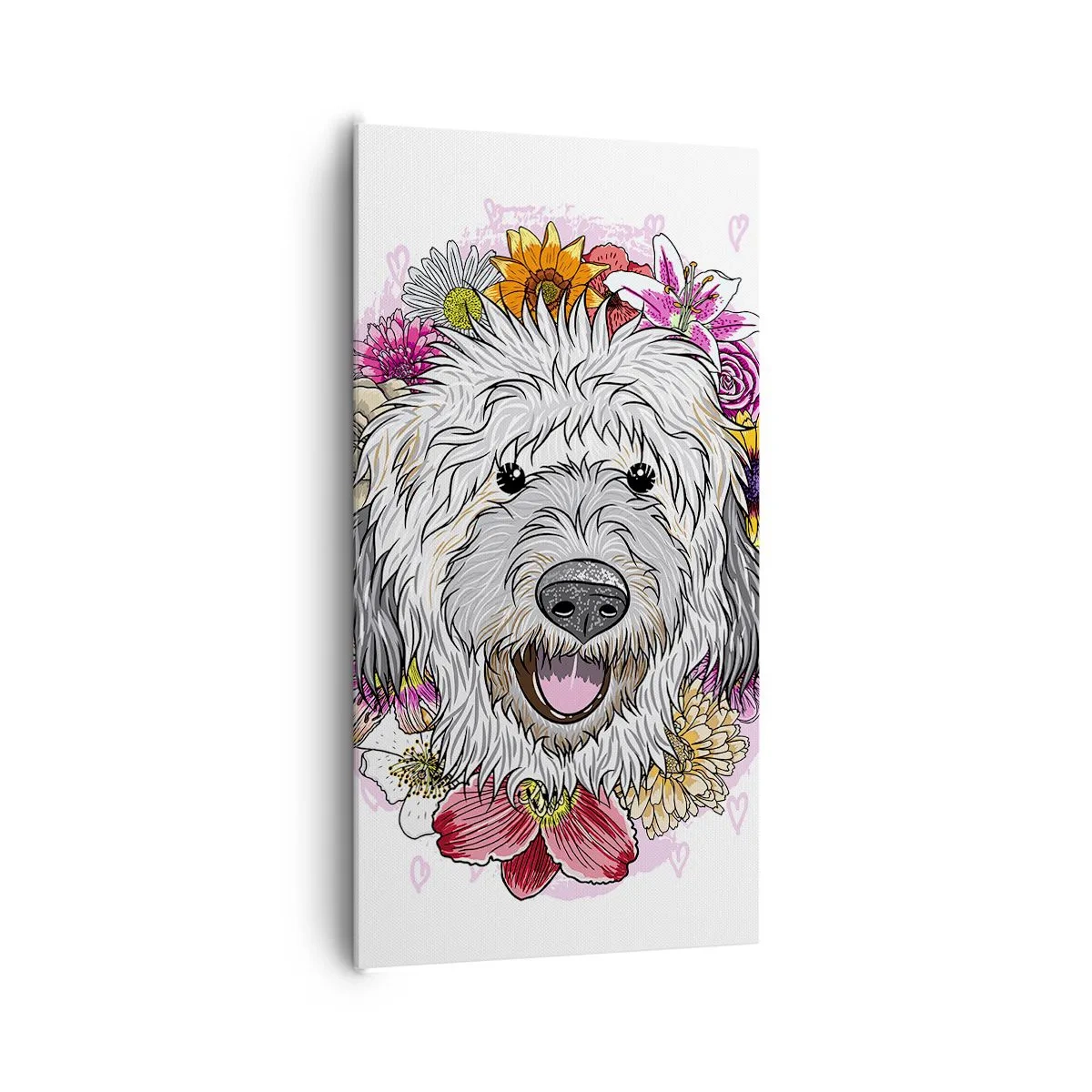 Quadro em tela - Alegria de cachorrinho - 65x120 cm