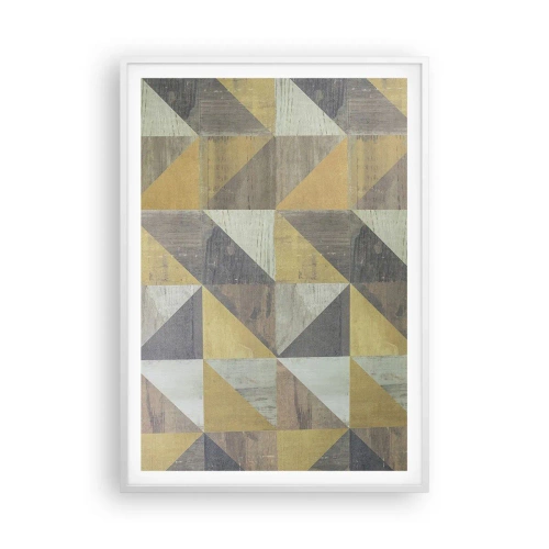 Pôster em moldura branca - Em ângulo com um triângulo - 70x100 cm